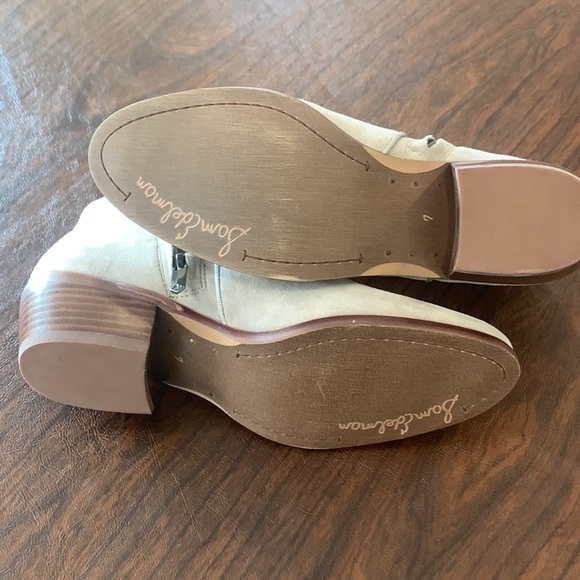 NWOT Sam Edelman Petty ankle boot leather suede putty sand - Picture 5 of 8